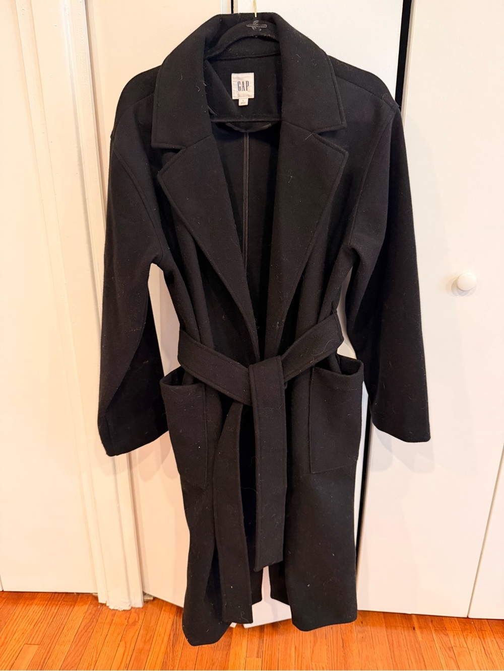GAP Black Belted Trench Coat